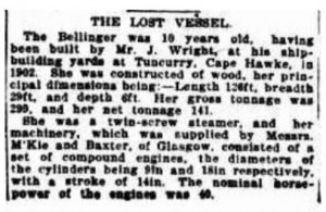 Syd Morn Herald - Bellinger Lost - 29 Apr 1912