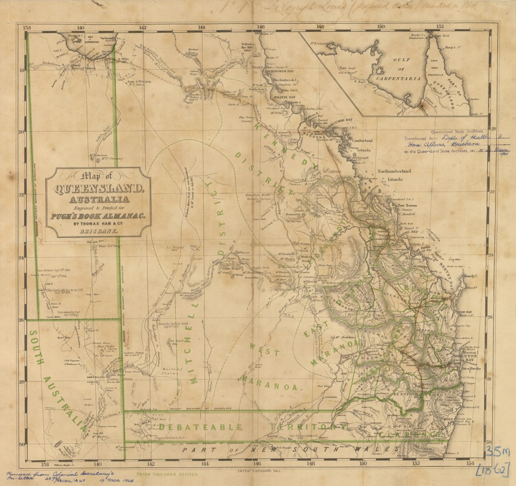 Queensland Map c 1862